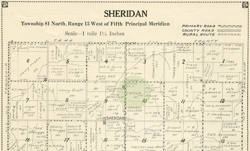 The McFate Farmstead, Sheridan Township, Poweshiek County, Iowa - circa 1927